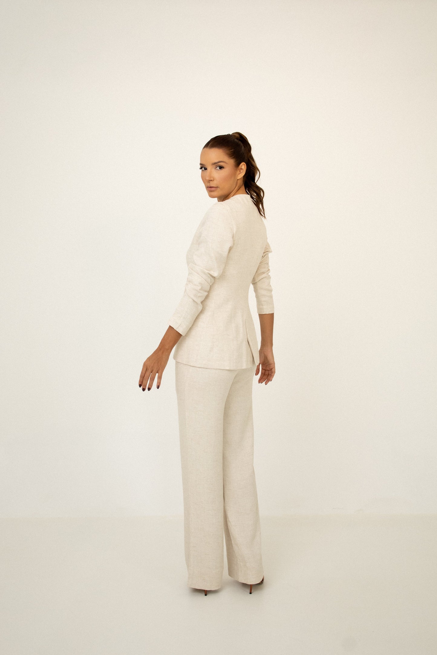 Blazer Transpasse Assimétrico Natural Soul Hara