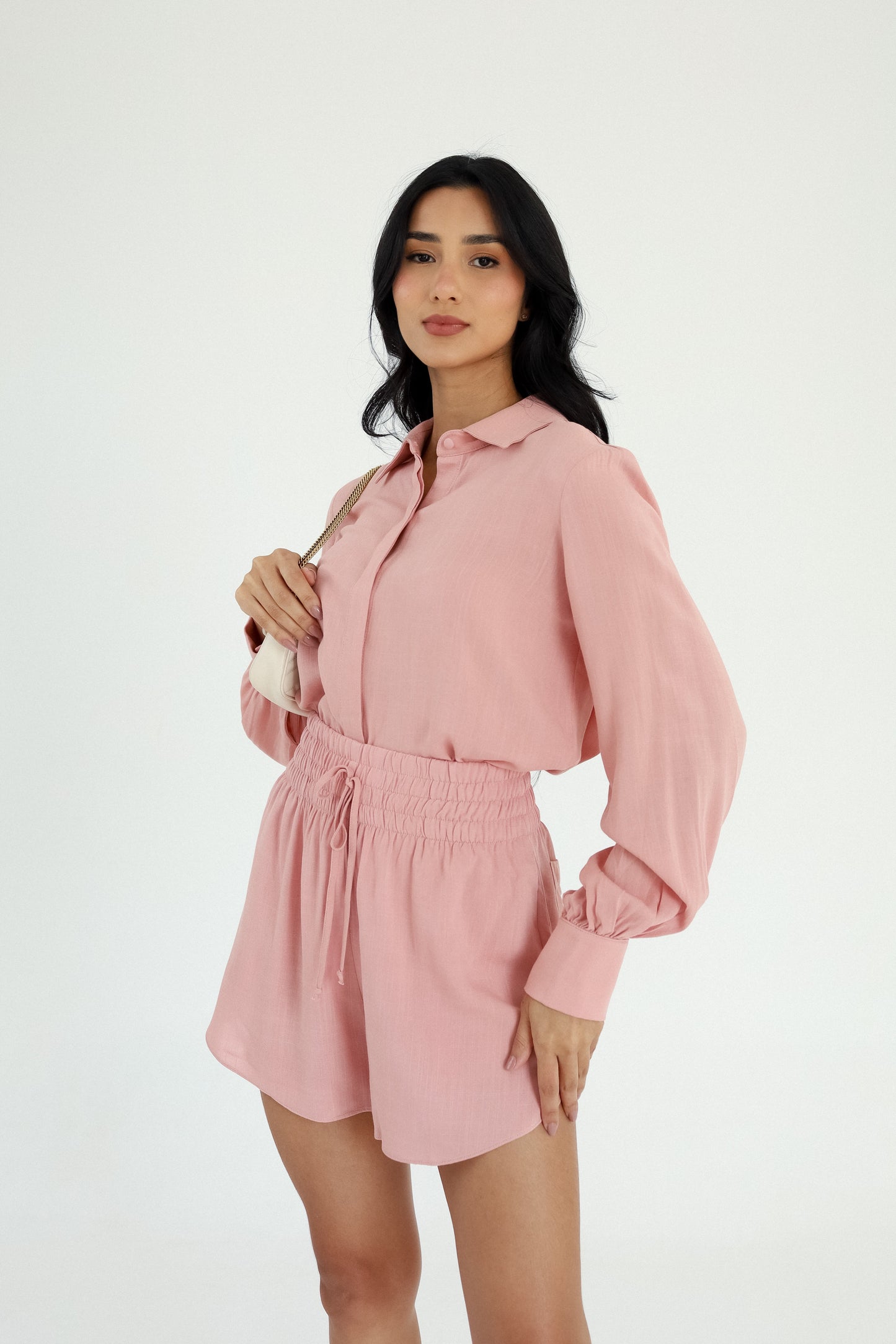 Short Cós Elástico Céu Rosa Soul Hara
