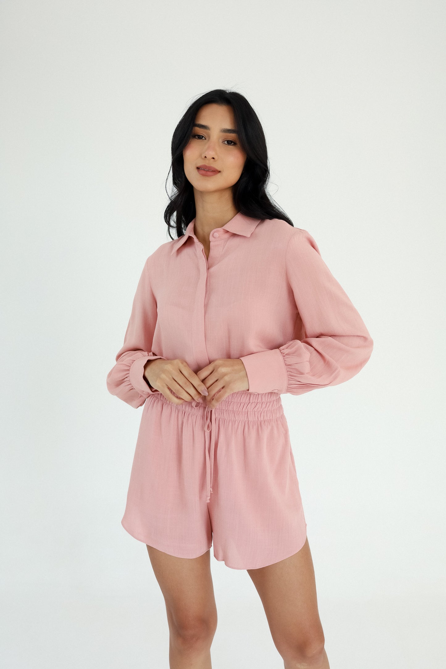 Short Cós Elástico Céu Rosa Soul Hara
