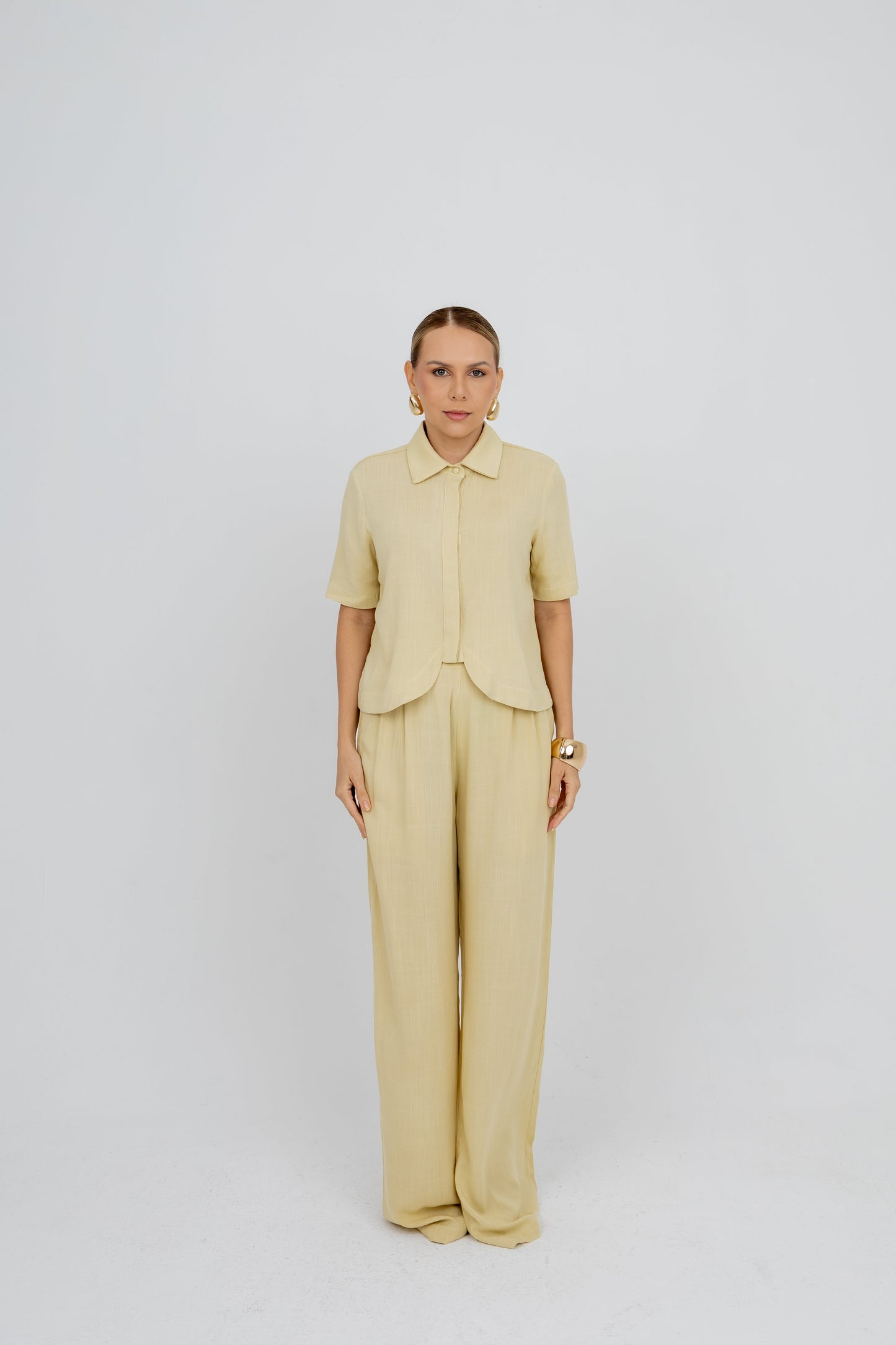 Calça Pantalona New Essencial Amarelo Jaca Soul Hara