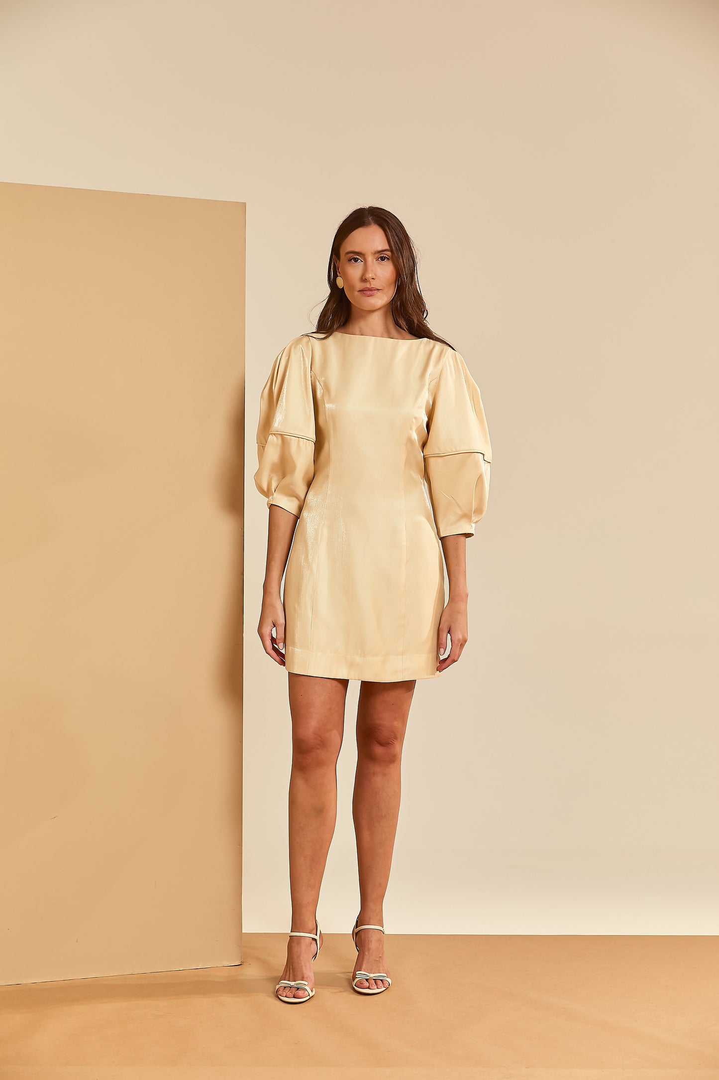 Vestido Mini Cintilante Amarelo Soul Hara