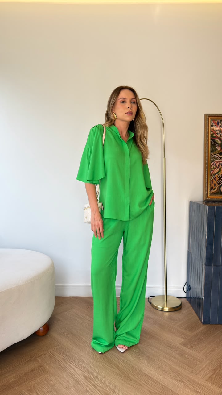 Camisa Manga Folha Verde Soul Hara