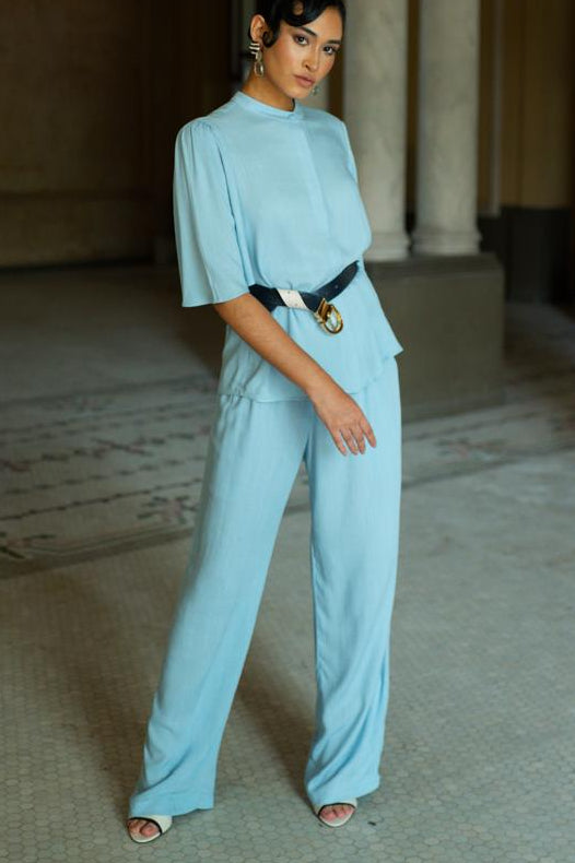 Calça Pantalona Essencial Azul Soul Hara