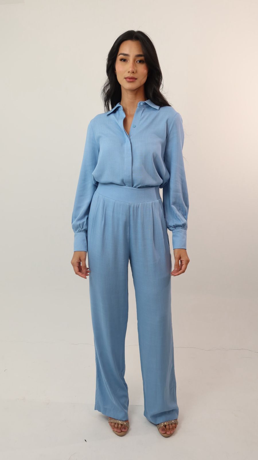 Calça Pantalona New Essencial Azul Céu Soul Hara
