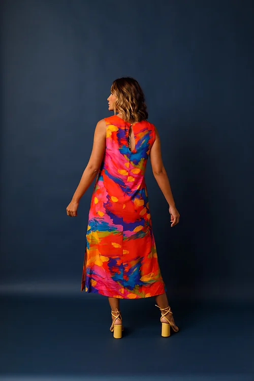Vestido Mídi Reto Amanhecer Soul Hara