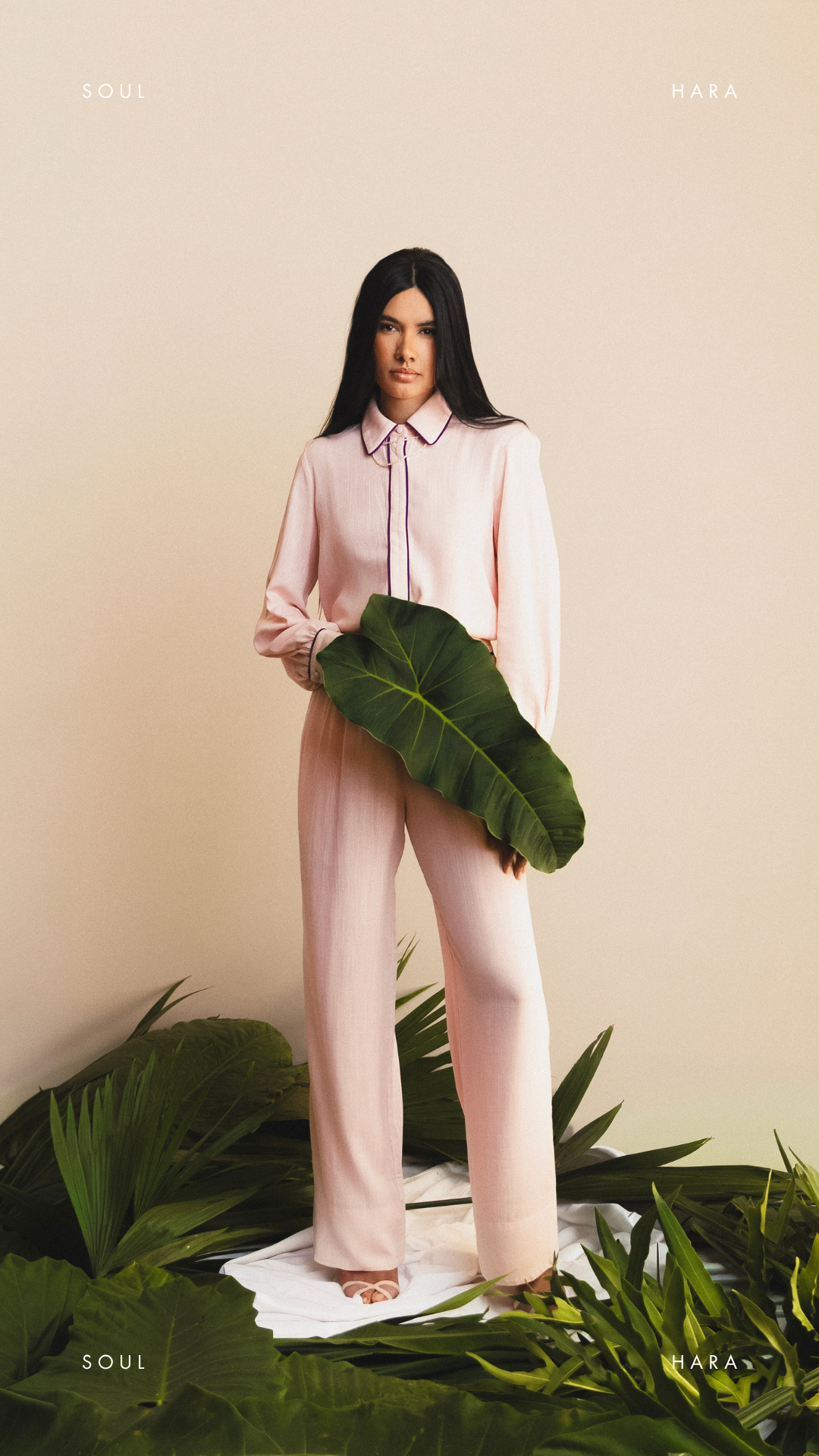 Camisa Essencial com Vivo Rosa/Roxa Soul Hara