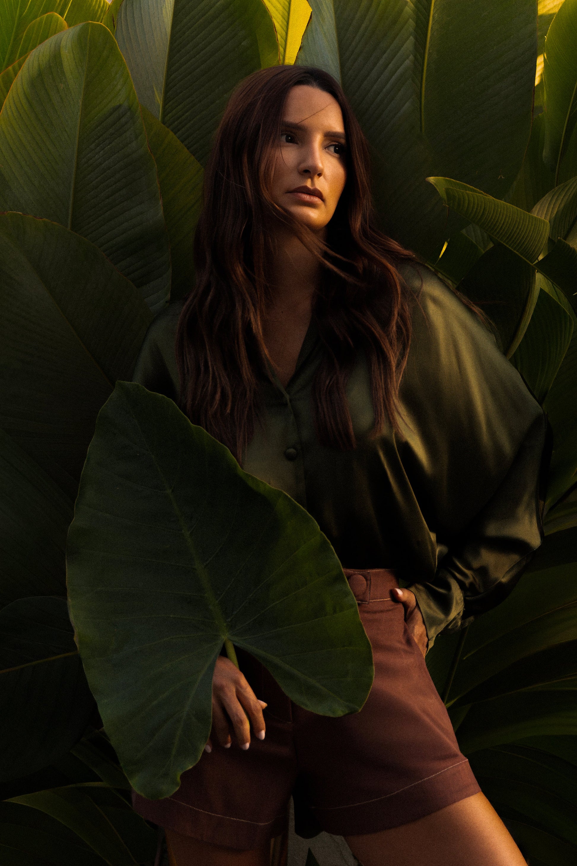Camisa de Seda Pura Verde Soul Hara