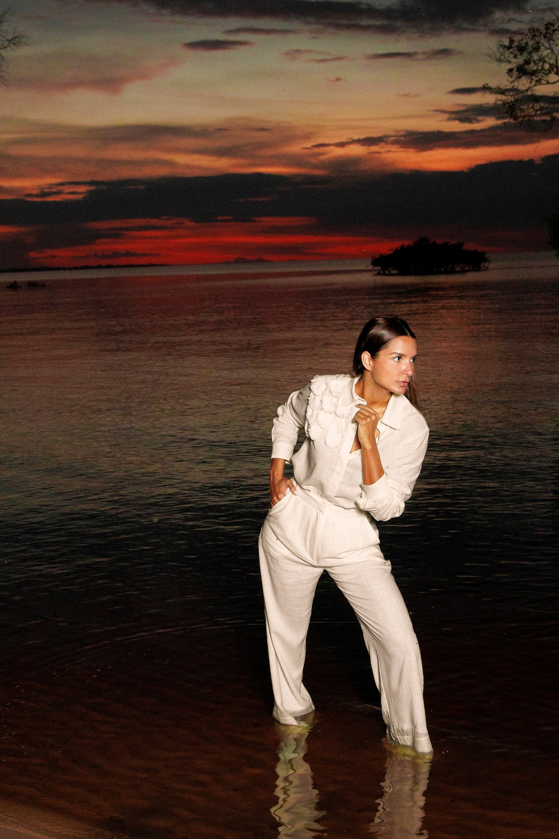 Camisa Punho Com Escamas Tapioca Soul Hara