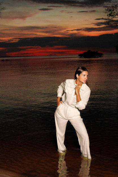 Camisa Punho Com Escamas Tapioca Soul Hara