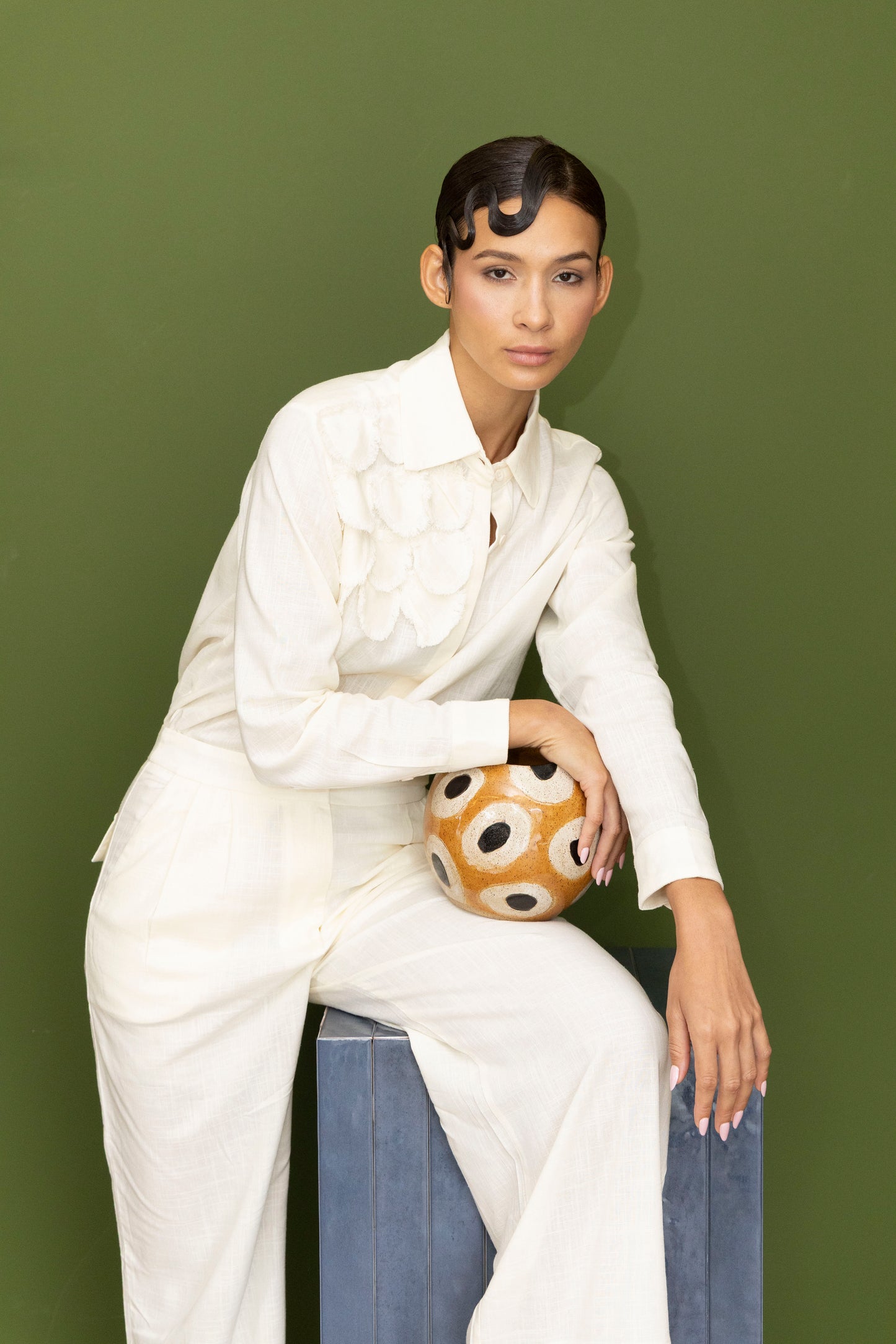 Camisa Punho Com Escamas Tapioca Soul Hara