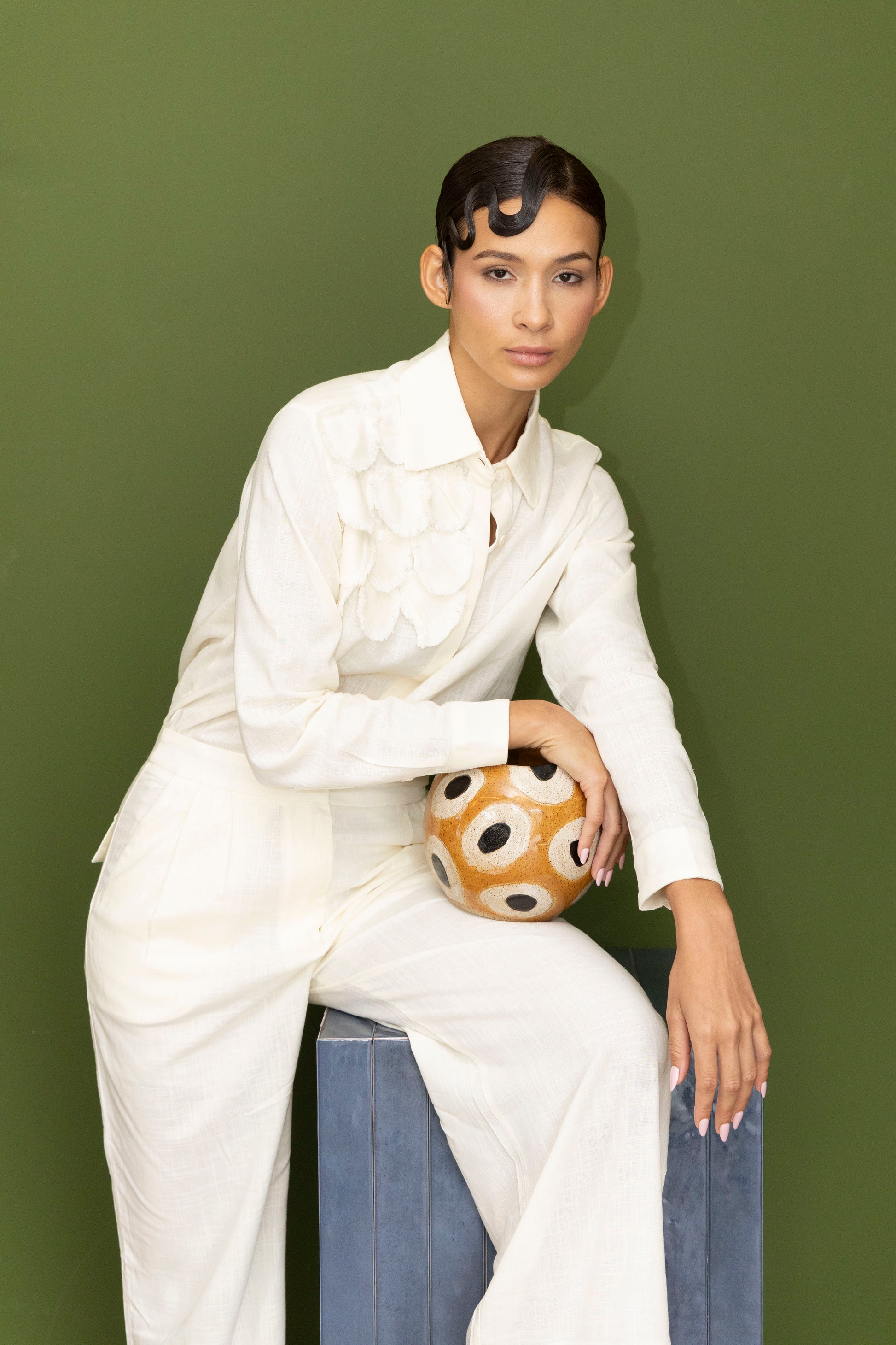 Camisa Punho Com Escamas Tapioca Soul Hara