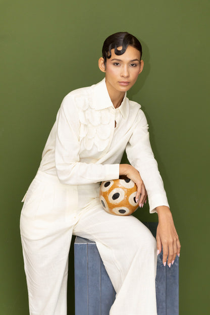 Camisa Punho Com Escamas Tapioca Soul Hara