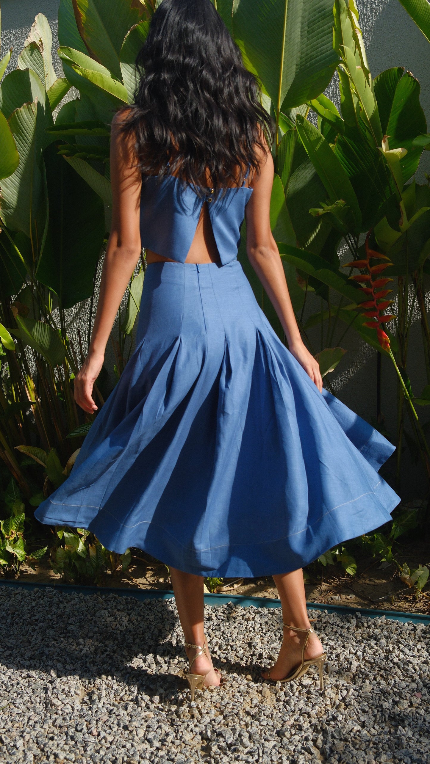 Saia Nervuras Azul Soul Hara