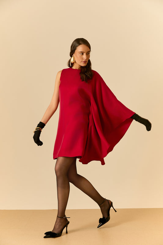 Vestido Assimétrico Cintilante Urucum Soul Hara