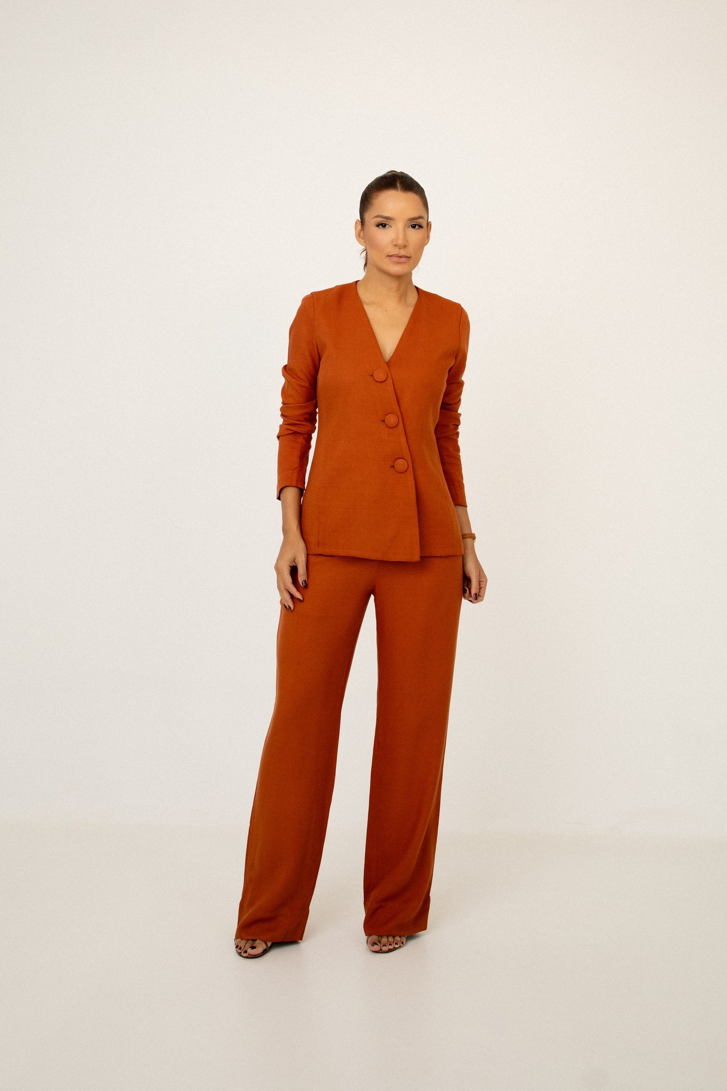 Blazer Transpasse Assimétrico Toffee Soul Hara