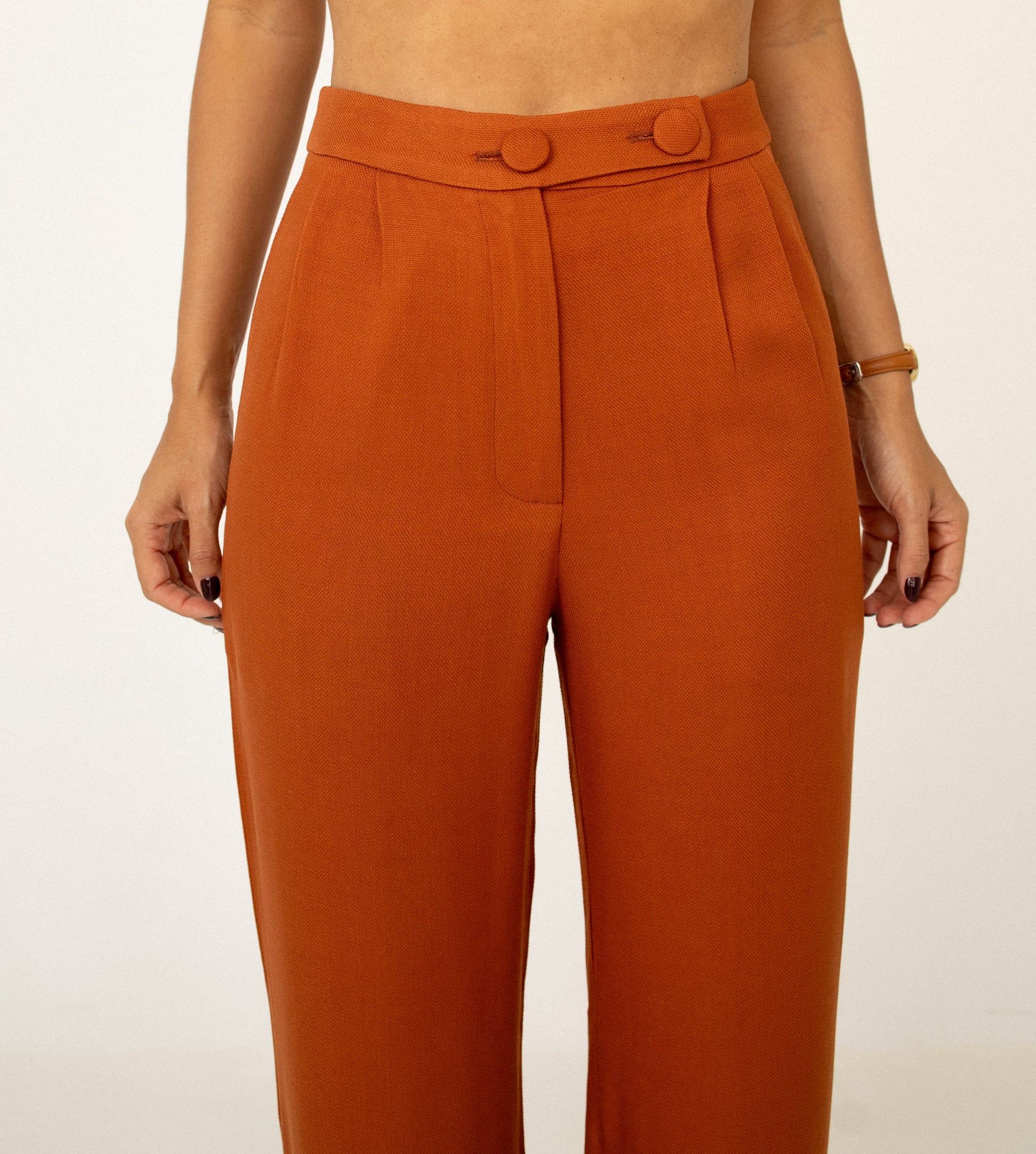 Calça Alfaitaria Transpassado Toffee Soul Hara