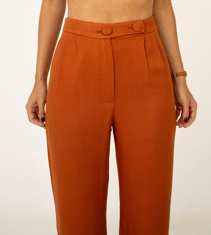 Calça Alfaitaria Transpassado Toffee Soul Hara