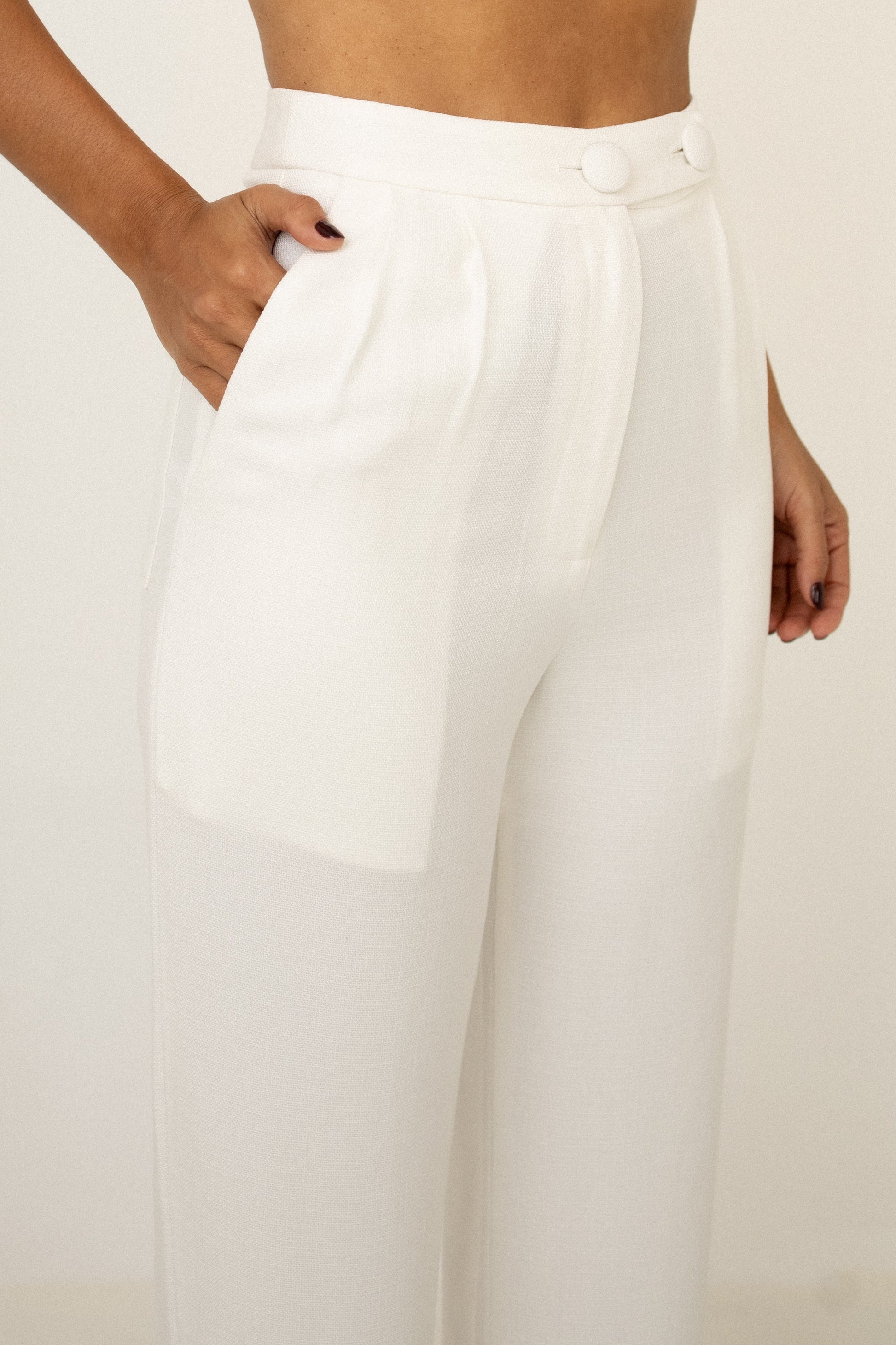 Calça Alfaitaria Transpassado Tapioca Soul Hara