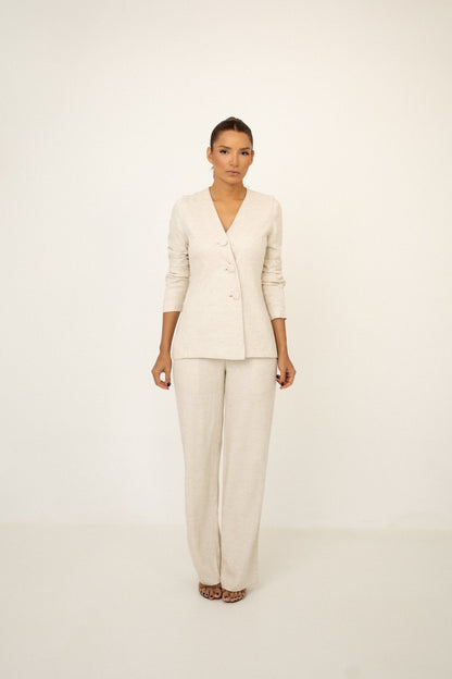 Calça Alfaitaria Transpassado Natural Soul Hara