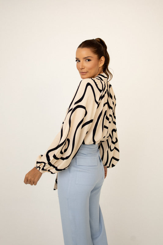 Calça Alfaitaria Transpassado Azul Soul Hara