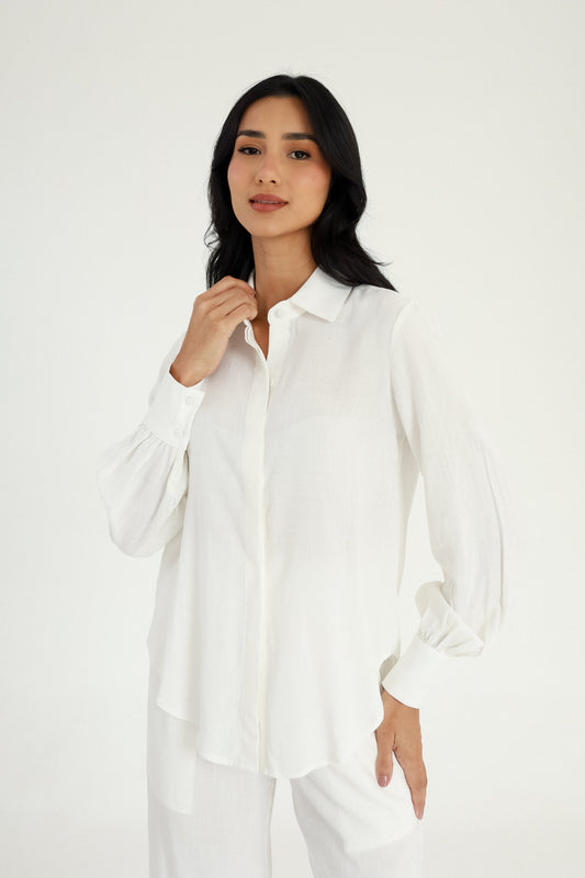 Camisa Punho New Essencial Off Tapioca Soul Hara
