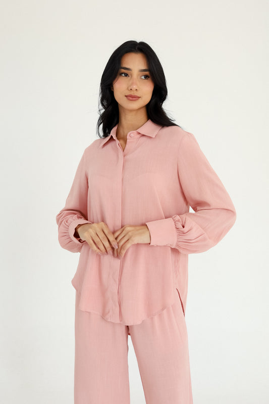 Camisa de Punho New Essencial Céu Rosa Soul Hara