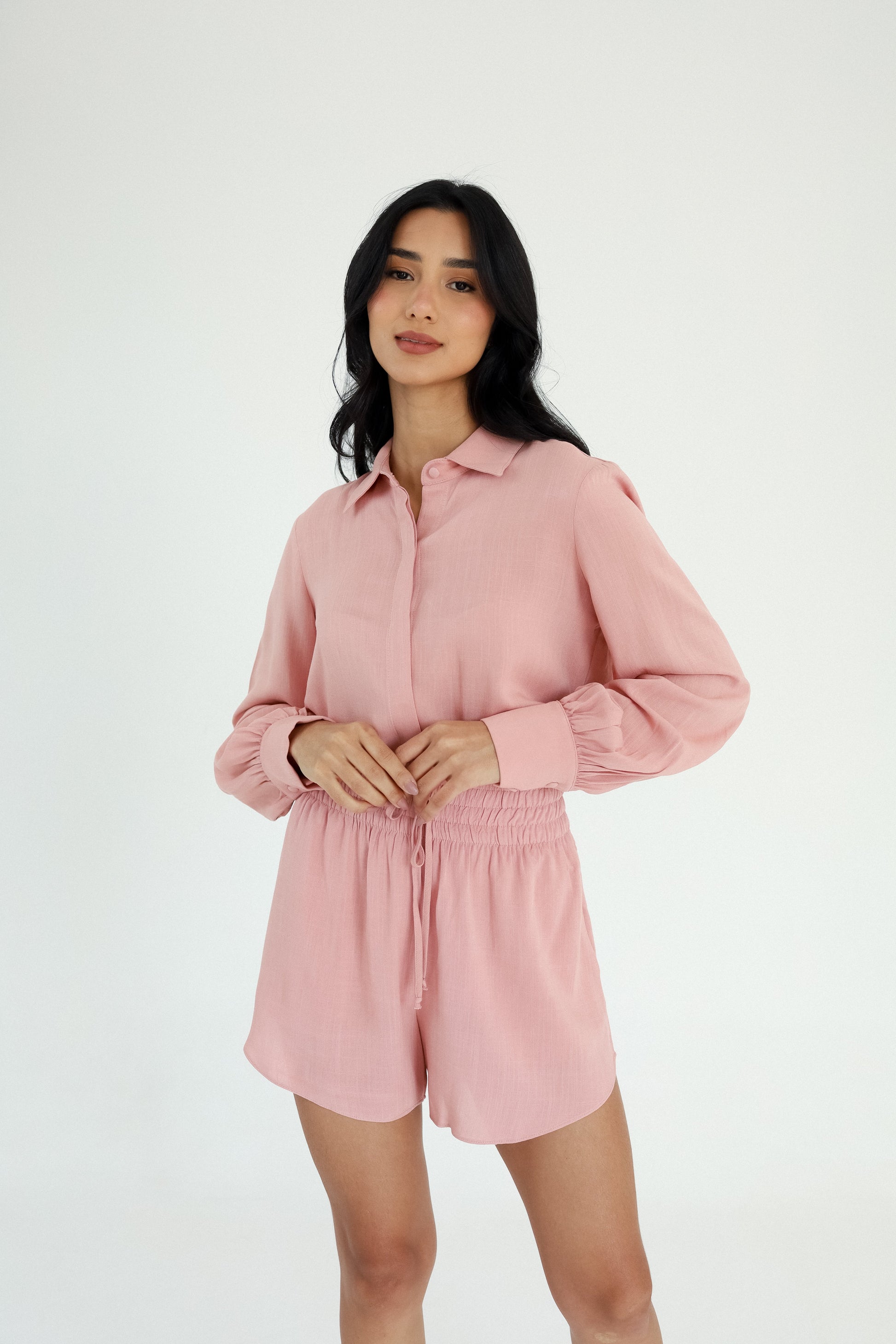 Short Cós Elástico Céu Rosa Soul Hara