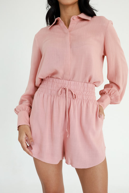 Short Cós Elástico Céu Rosa Soul Hara