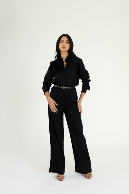 Calça Pantalona Com Pregas Rio Negro Soul Hara