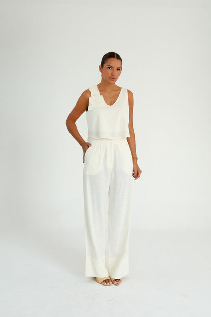 Regata Cropped Com Escamas Tapioca Soul Hara