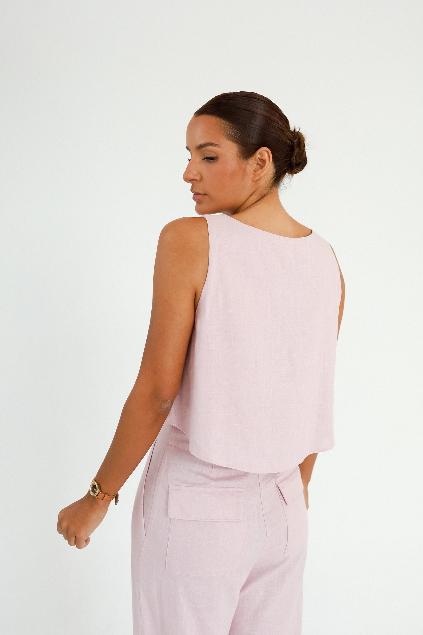 Regata Cropped Com Escamas Céu Rosa Soul Hara