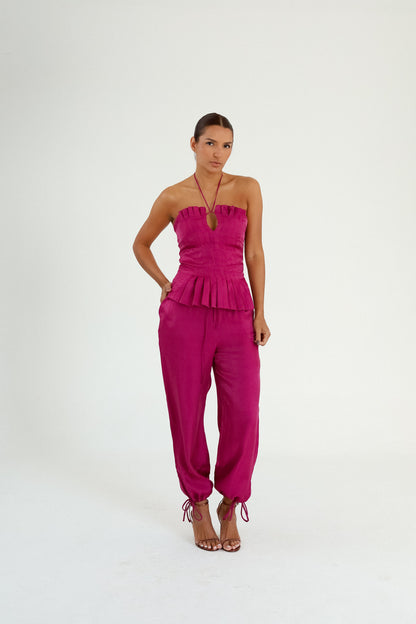 Corset Pregas Cintilante Pink Soul Hara