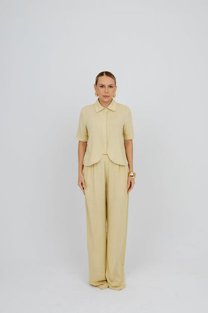 Calça Pantalona New Essencial Amarelo Jaca Soul Hara