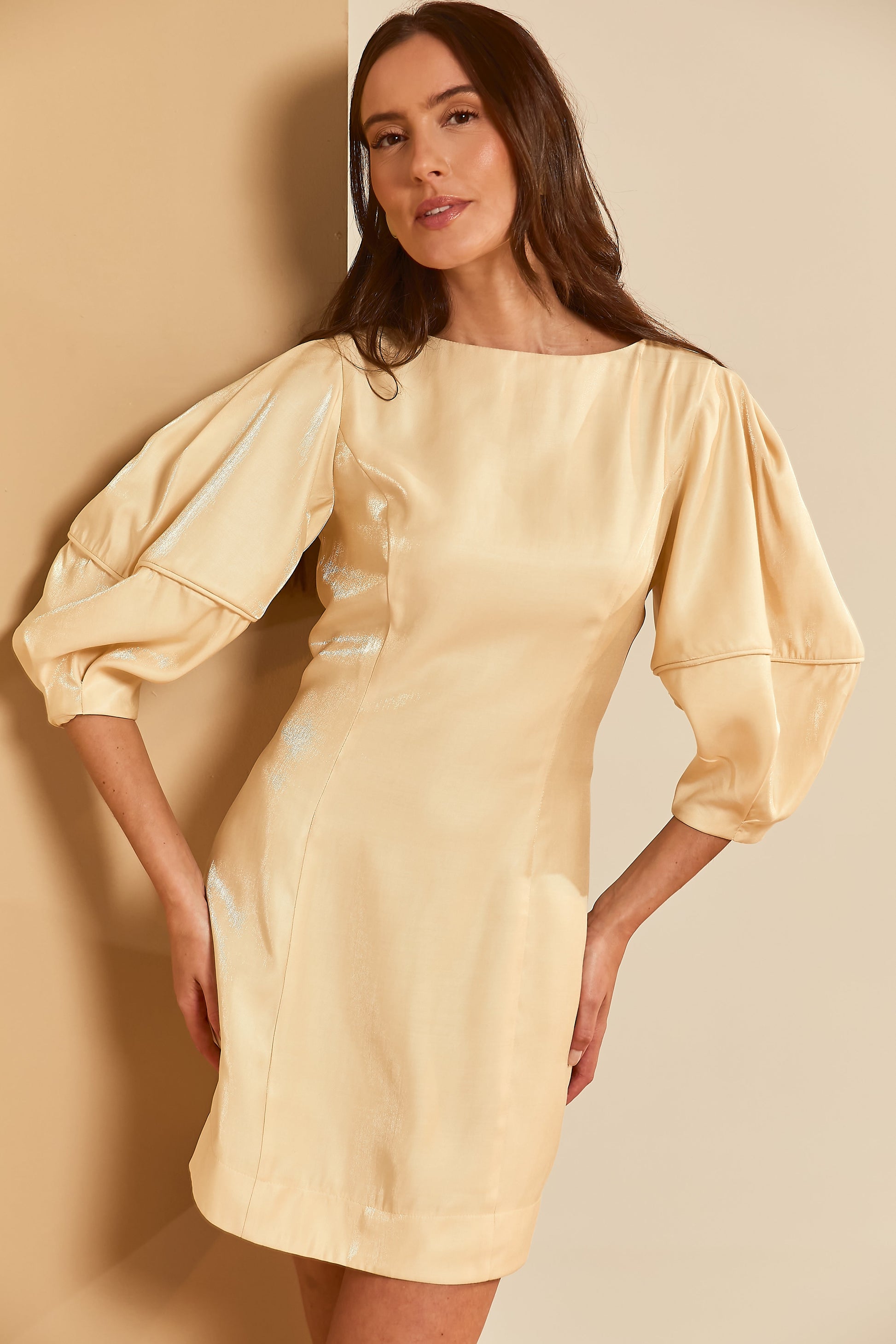 Vestido Mini Cintilante Amarelo Soul Hara