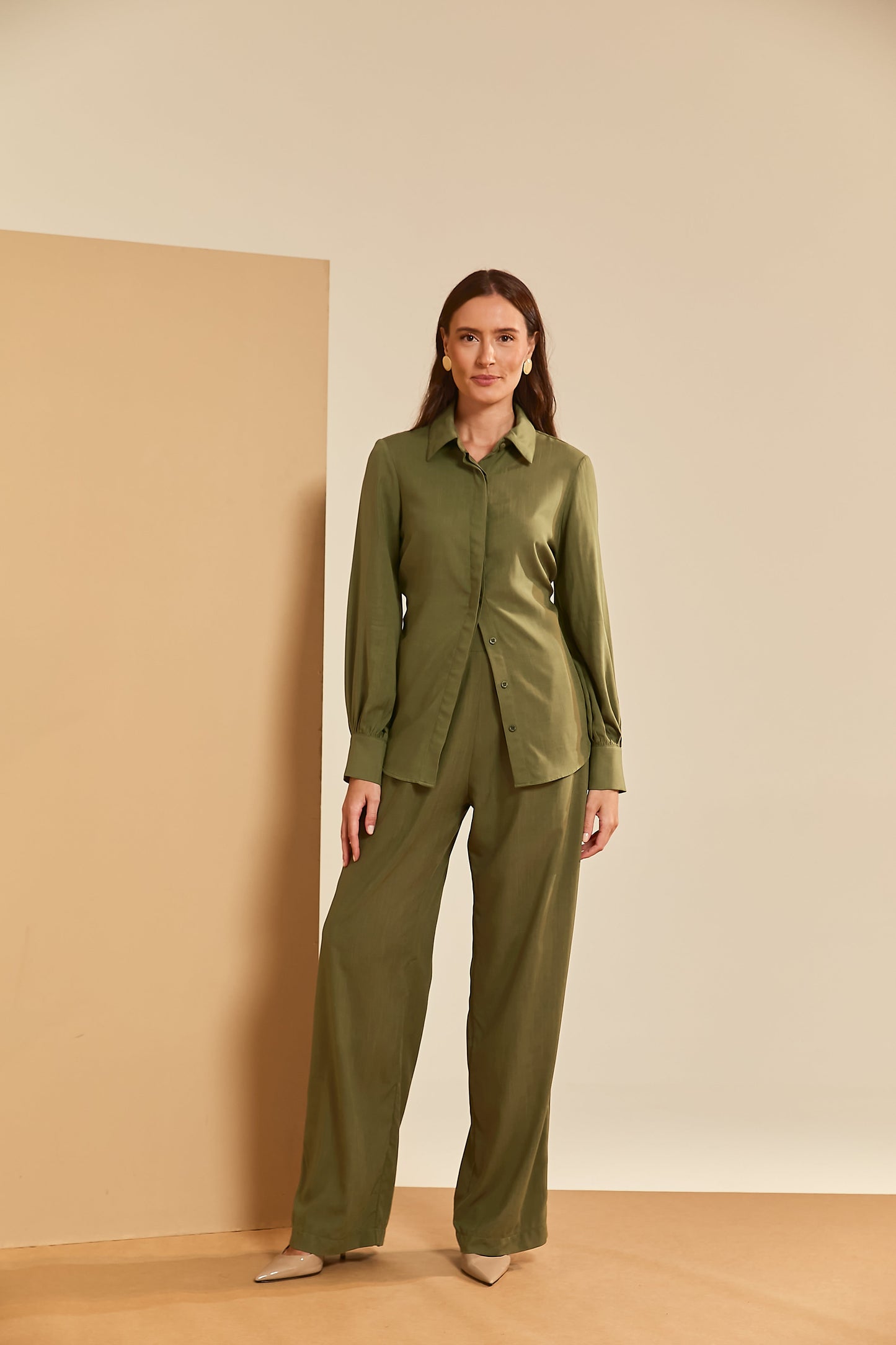 Camisa Punho Essencial Verde Militar Soul Hara
