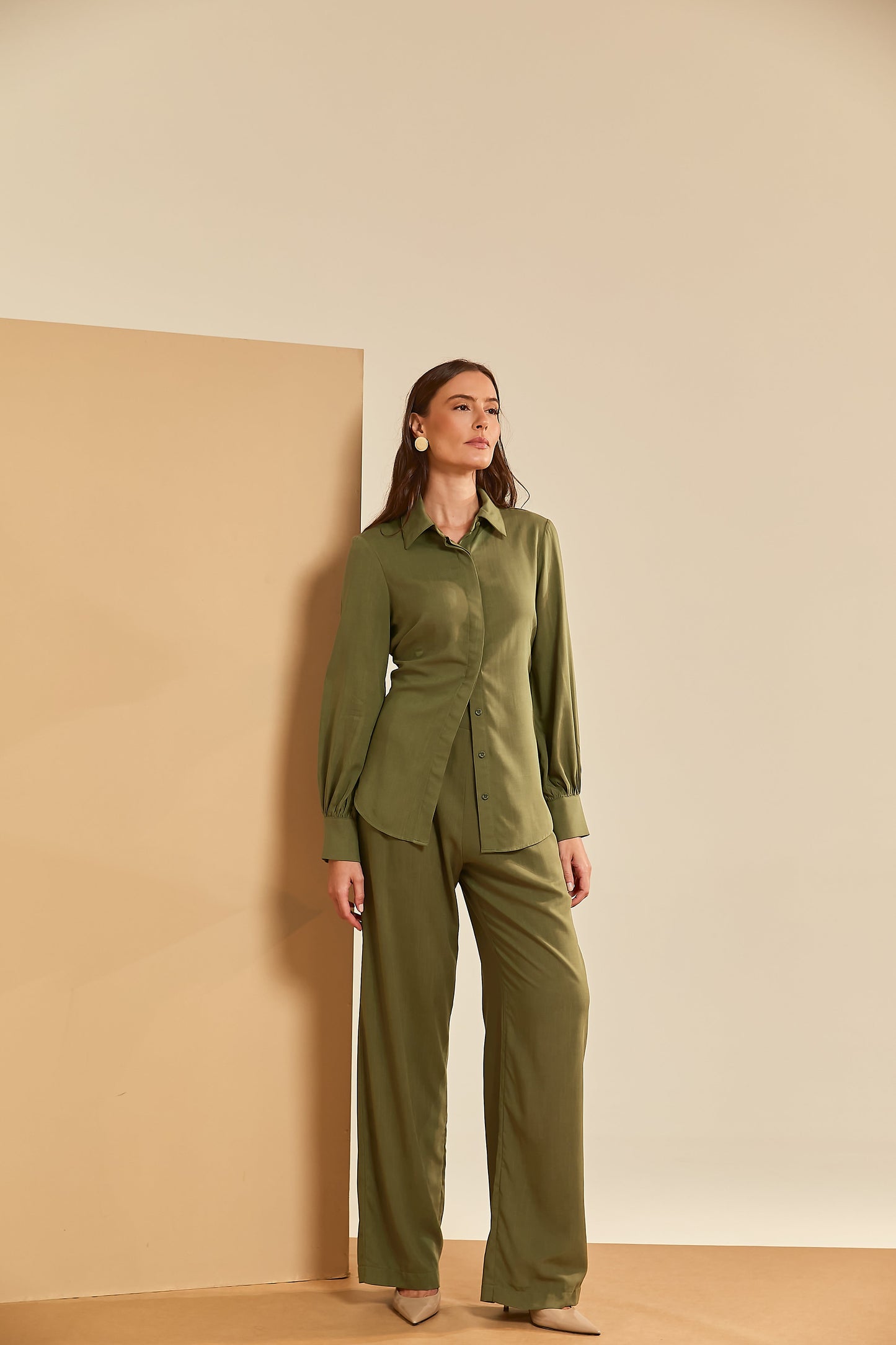 Camisa Punho Essencial Verde Militar Soul Hara