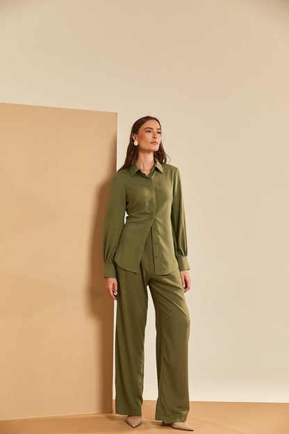Camisa Punho Essencial Verde Militar Soul Hara