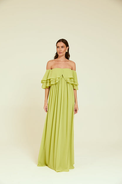 Vestido Longo Ombro a Ombro Marguerita Soul Hara