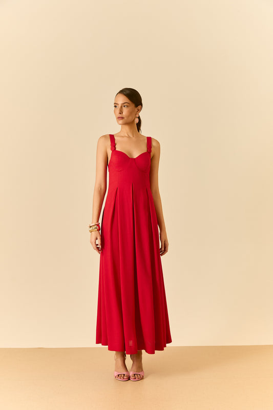 Vestido Longo Laço Vermelho Soul Hara