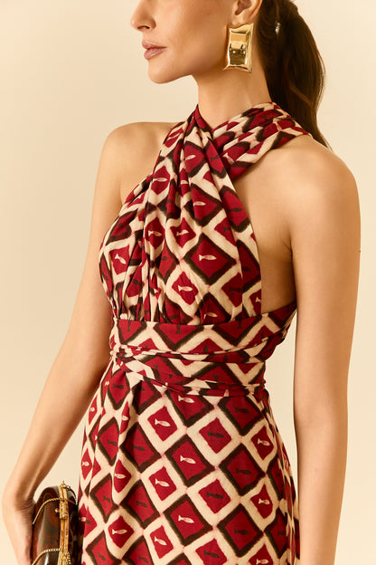 Vestido Midi Amarrações Piaba Soul Hara