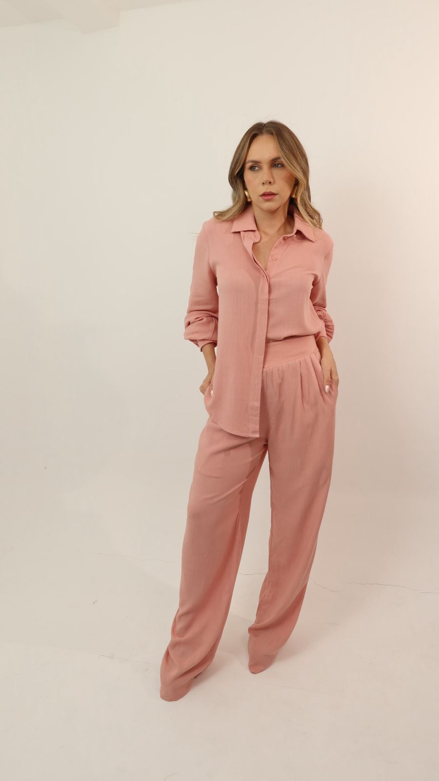 Calça Pantalona New Essencial  Céu Rosa Soul Hara