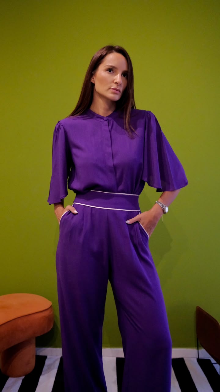 Camisa Manga Folha Roxa Soul Hara