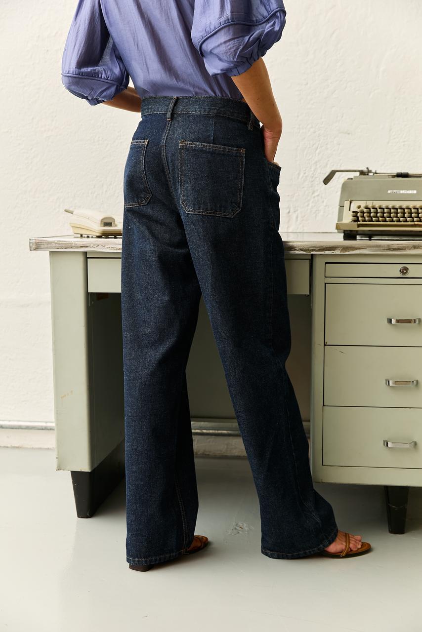 Calça Wide Lag Jeans Escuro Soul Hara