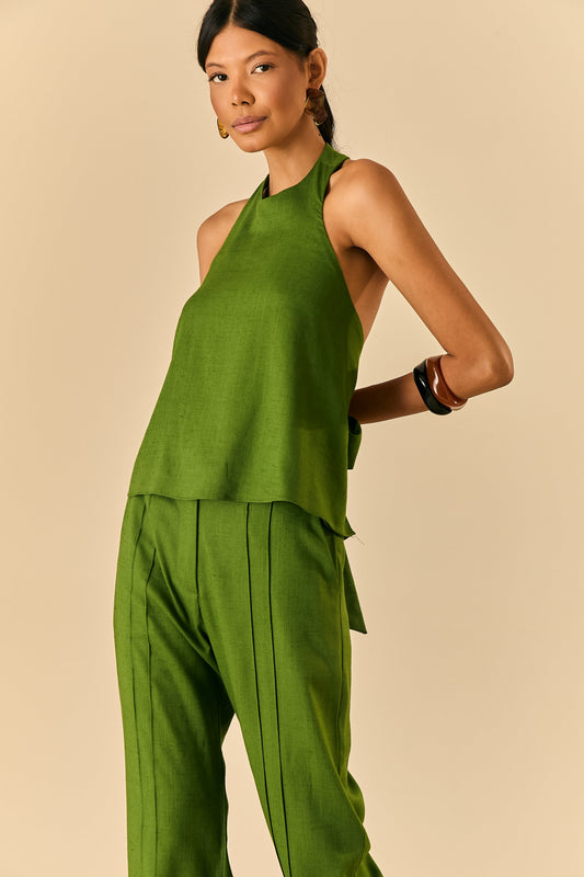 Blusa Frente Única Verde Folha Soul Hara